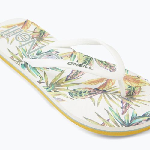 Dámske žabky O'Neill Profile Graphic white tropical flower