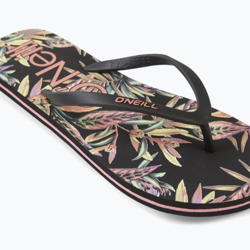 Dámske žabky O'Neill Profile Graphic black tropical flower