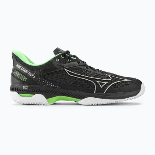 Pánska tenisová obuv Mizuno Wave Exceed Tour 5 CC black / silver / techno green