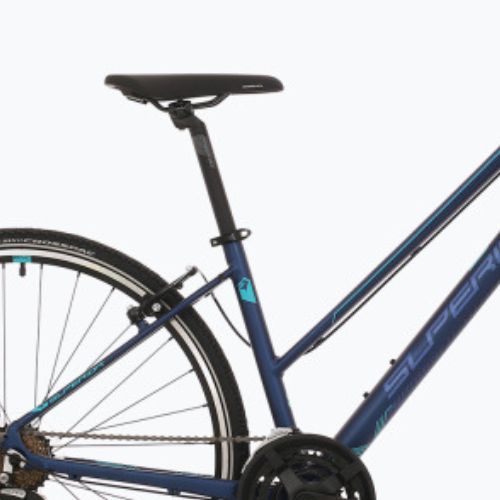 Dámsky crossový bicykel Superior RX 510 L matná nočná modrá/strieborná/neonovo žltá