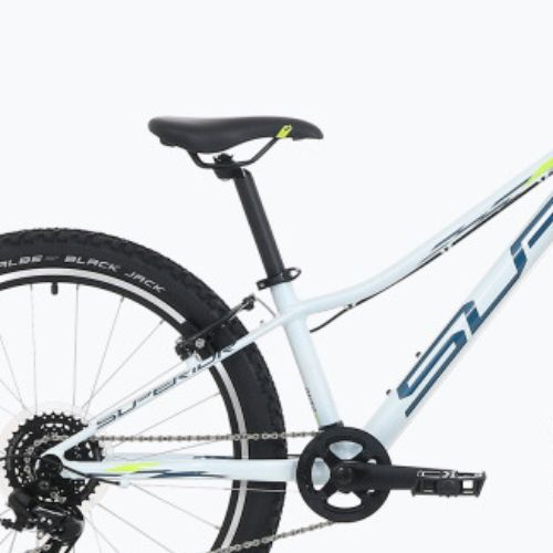 Detský bicykel Superior RACER XC 24 lesklý biely/modrý/neonovo žltý