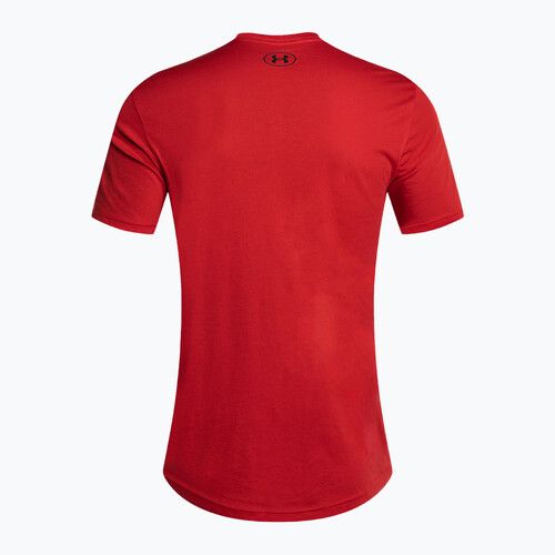 Under Armour Sportstyle Left Chest SS pánske tréningové tričko červená/čierna