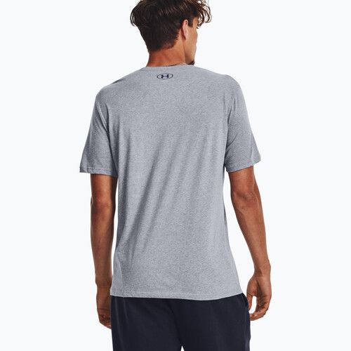 Pánske tričko Under Armour Big Logo Fill steel light heather/black/royal
