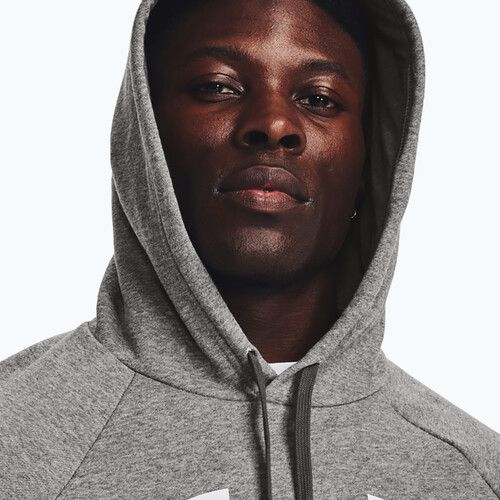 Pánska mikina Under Armour Rival Fleece Logo HD castlerock light heather/white