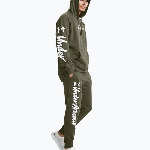 Under Armour pánska mikina Rival Fleece Graphic HD marine od green/white