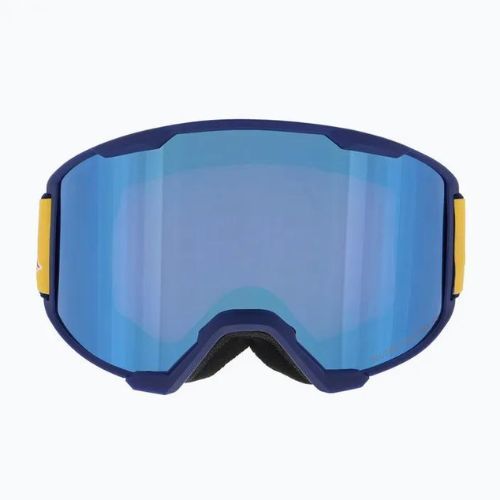 Lyžiarske okuliare Red Bull SPECT Solo S3 tmavo modré/modré/fialové/modré zrkadlo