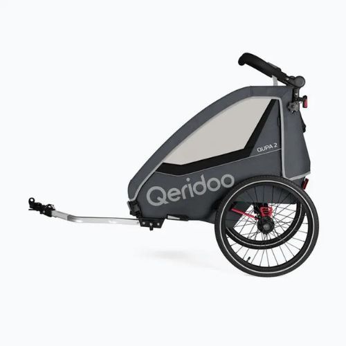 Qeridoo príves na bicykel Qupa 2 sivý