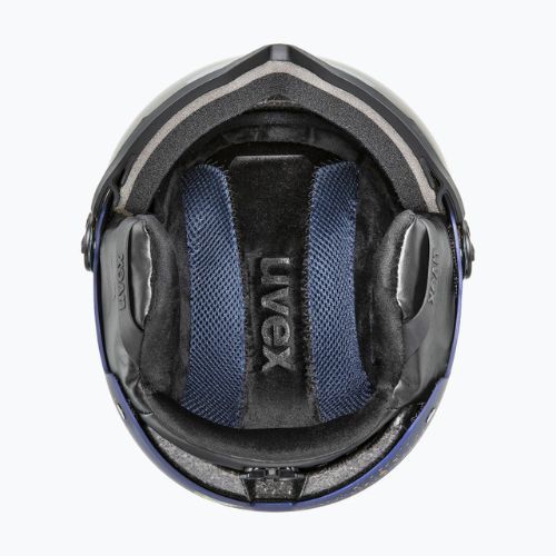 Dámska lyžiarska prilba UVEX Wanted Visor WE fleece sparkles/gold matt/mirror gold smoke