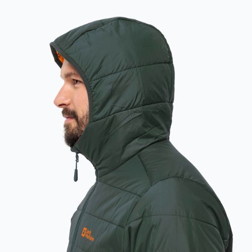 Jack Wolfskin pánska páperová bunda Lapawa Ins Hoody black olive