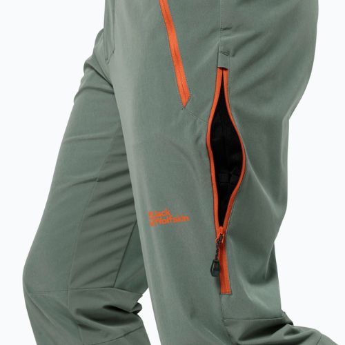 Jack Wolfskin pánske trekingové nohavice Alpspitze Tour hedge green