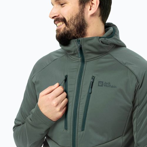 Jack Wolfskin pánska páperová bunda Alpgrat Pro Ins Fz hedge green