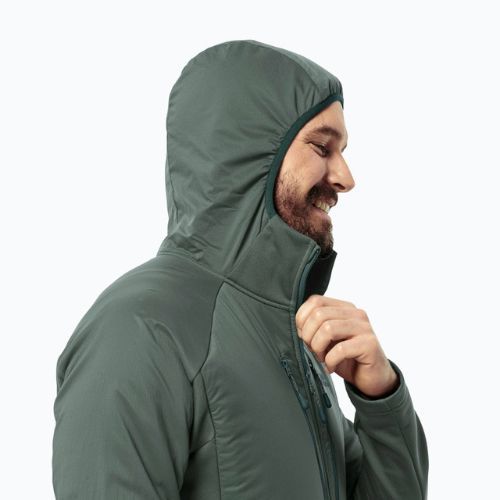 Jack Wolfskin pánska páperová bunda Alpgrat Pro Ins Fz hedge green