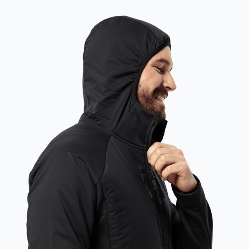 Pánska hybridná bunda Jack Wolfskin Alpgrat Pro Ins Fz black