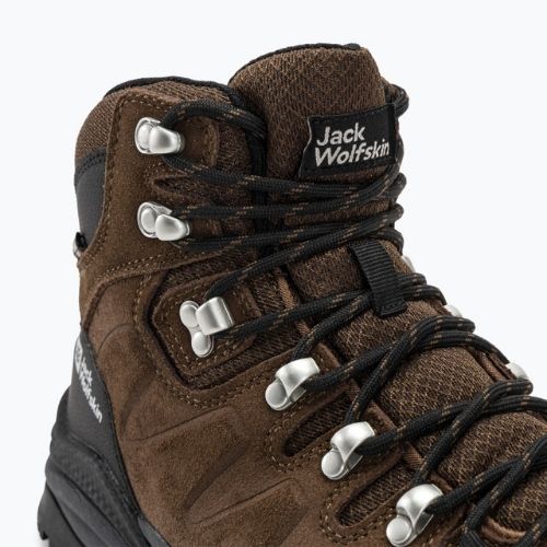 Jack Wolfskin Refugio Texapore Mid brown/phantom pánske trekové topánky