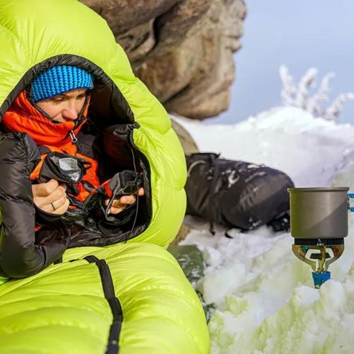 Spací vak AURA AR 450 195 cm limetkovo zelený