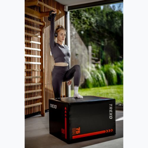 TREXO plyometrický box TRX-PB30 30 kg čierny