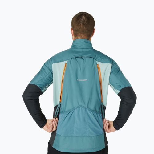 Pánska zimná bežecká bunda ASICS foggy teal/graphite grey