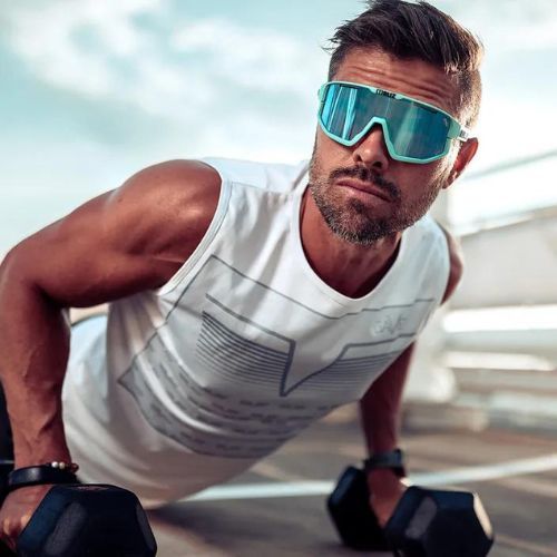 Cyklistické okuliare Bliz Fusion Nano Optics Nordic Light S2 matné tyrkysové/begonia/fialovo modré multi