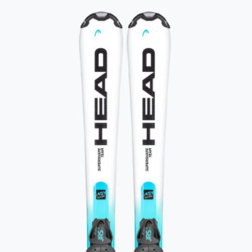 Detské zjazdové lyže HEAD Supershape Team Easy JRS + Jrs 4.5 white/blue