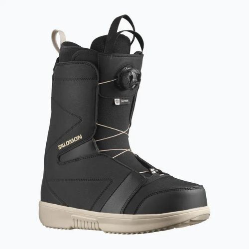 Pánske topánky na snowboard Salomon Faction Boa black/black /rainy day