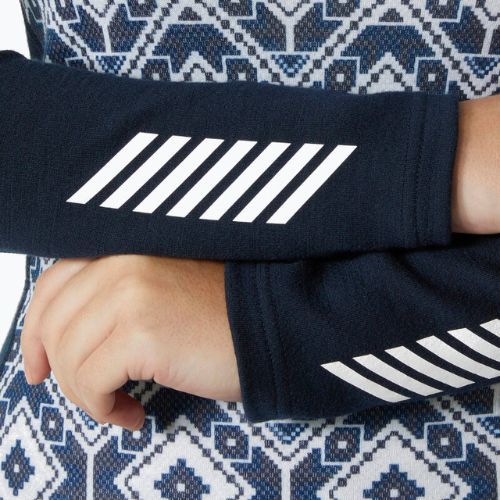Dámska termoaktívna mikina Helly Hansen Lifa Merino Midweight Graphic Crew navy star pixel