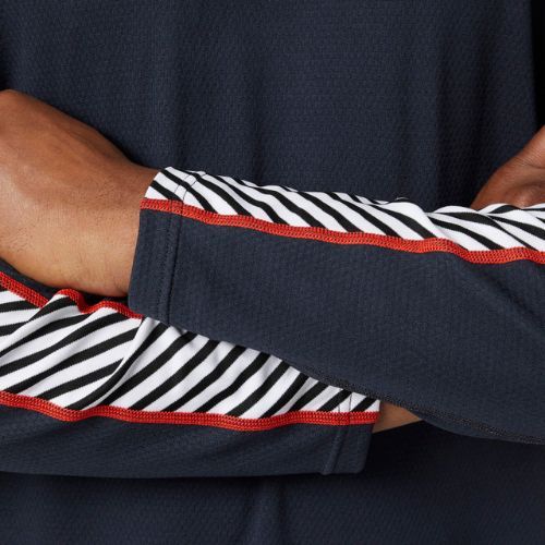 Pánska termo mikina Helly Hansen Lifa Active Stripe Crew navy