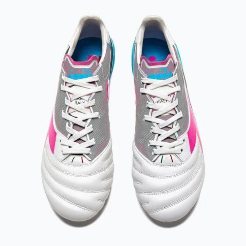 Pánske kopačky Diadora Brasil Elite Veloce GR ITA LPX white/pink fluo/blue fluo
