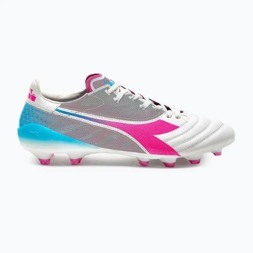 Pánske kopačky Diadora Brasil Elite Veloce GR ITA LPX white/pink fluo/blue fluo