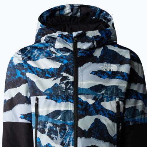 Detská lyžiarska bunda The North Face Freedom Insulated optic blue mountain traverse print