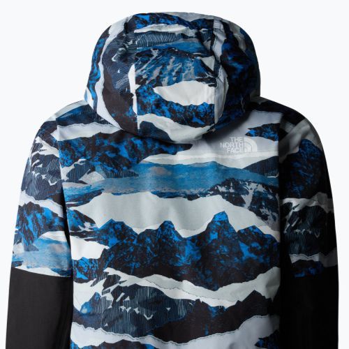 Detská lyžiarska bunda The North Face Freedom Insulated optic blue mountain traverse print