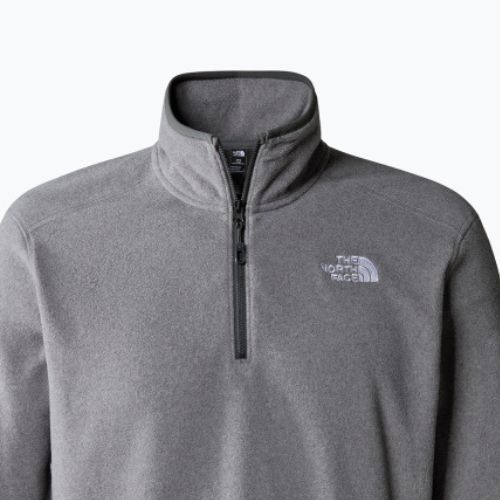 Pánska mikina The North Face 100 Glacier 1/4 Zip fleece medium grey heather