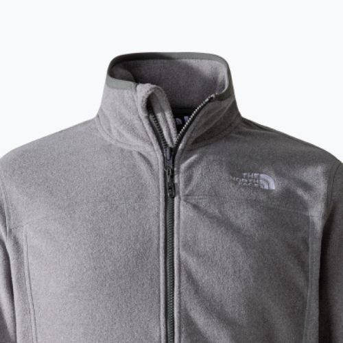 Pánska fleecová mikina The North Face 100 Glacier Full Zip medium grey heather