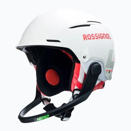 Lyžiarska prilba Rossignol Hero Slalom Impacts + Chinguard biela