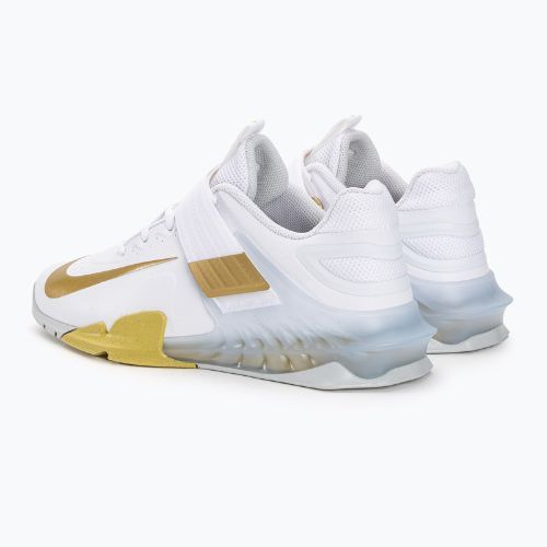 Vzpieračské topánky Nike Savaleos white/black iron grey