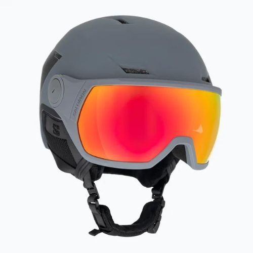 Salomon Pioneer LT Visor S2 lyžiarska prilba ebony/red