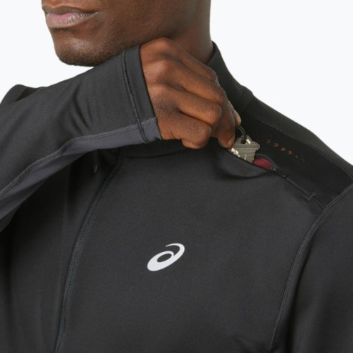 Pánska bežecká mikina ASICS Winter Run 1/2 Mid Layer performance black/graphite grey