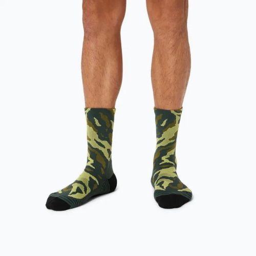 ASICS Color Camo Run Crew rain forest/cactus/glow yellow bežecké ponožky