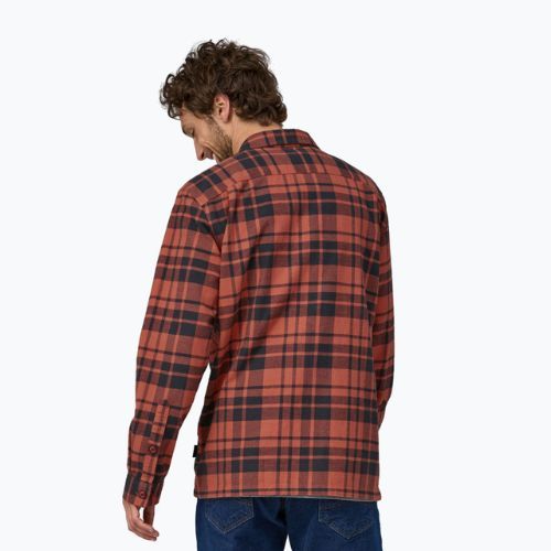 Pánska košeľa Patagonia Organic Cotton MW Fjord Flannel ice caps/burl red