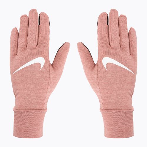 Dámske bežecké rukavice Nike Fleece RG red stardust/red stardust/silver