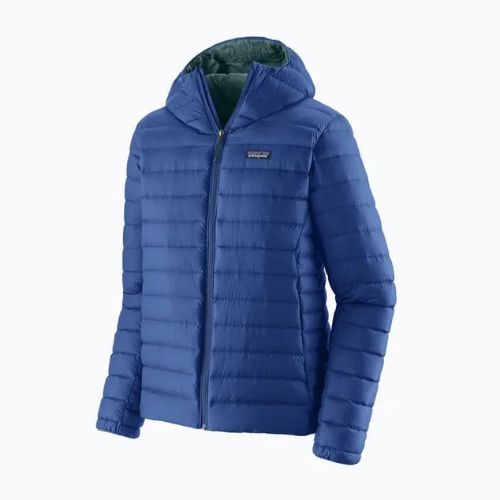 Pánska bunda Patagonia Down Sweater Hoody passage blue