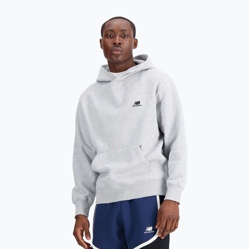 Pánska mikina New Balance Hoops Fleece Hoodie athletic grey