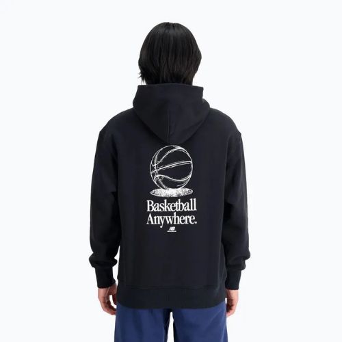 Pánska mikina New Balance Hoops Fleece Hoodie black