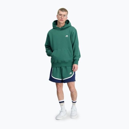 Pánska mikina New Balance Hoops Fleece Hoodie team forest green