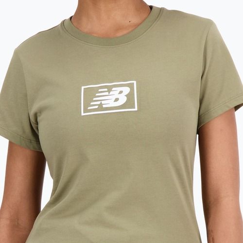 Dámske tričko New Balance Essentials Cotton Jersey green