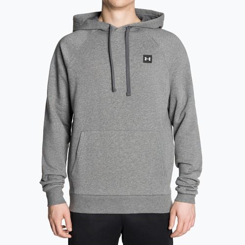 Pánska mikina Under Armour Rival Hoodie pitch gray light heather/onyx white