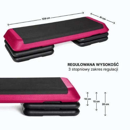 TREXO Aerobic stepper AS01 black/pink