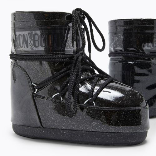 Dámske snehové topánky Moon Boot Icon Low Glitter black