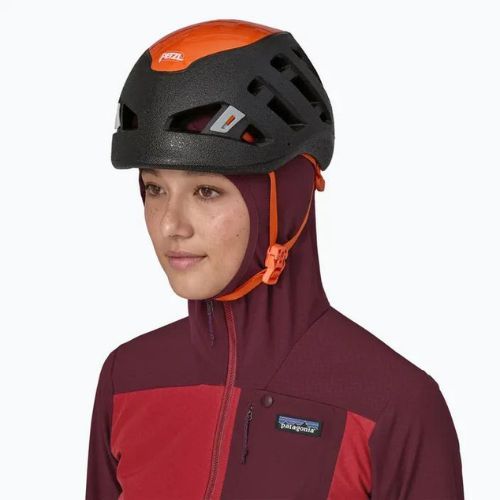 Dámska softshellová bunda Patagonia R1 CrossStrata Hoody touring červená