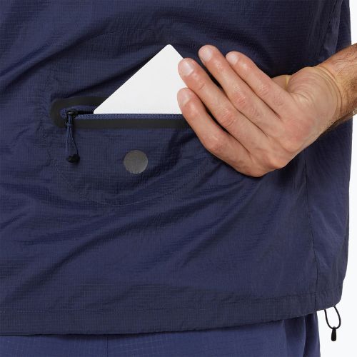 ASICS pánska bunda bez rukávov Metarun Packable Gilet thunder blue