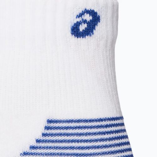 ASICS Cushion Run Quarter 2 páry výkonnostných čiernych/žiarivo bielych bežeckých ponožiek